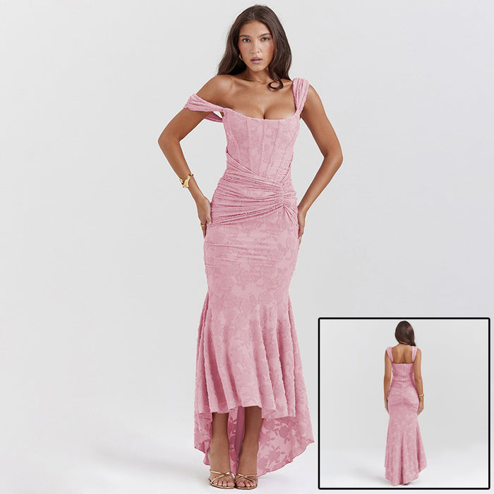 Peyton | Off-Shoulder Ruched Mermaid Maxi Dress