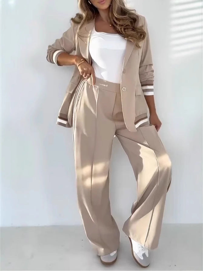 Harper | Two-Piece Pant Suit with Blazer and Wide-Leg Pants