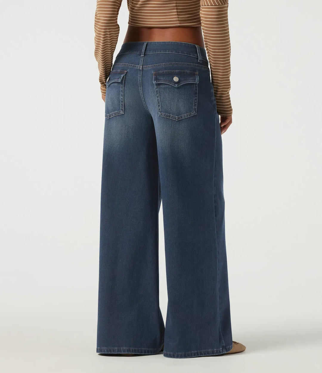 Halara Flex Low Rise Baggy Casual Cotton Jeans with Pockets