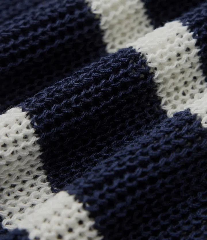 Half Zip Sleeveless Stripe Casual Sweater
