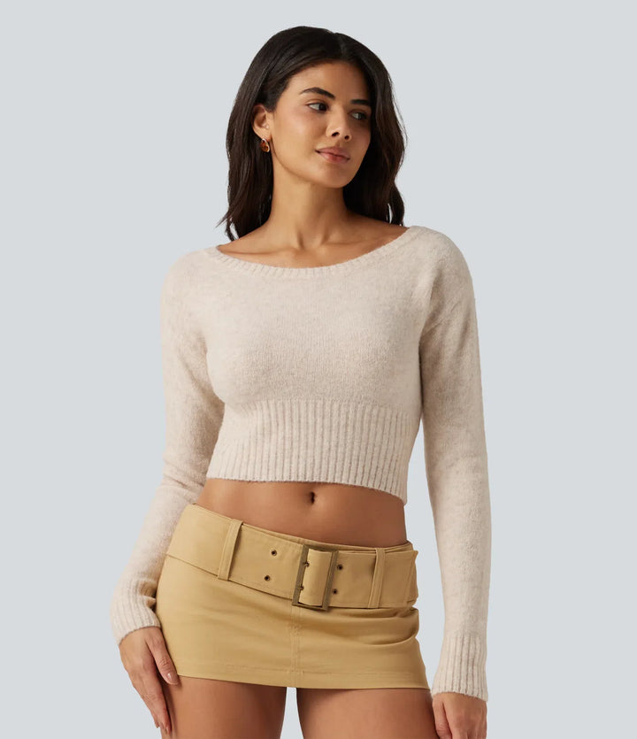 One Shoulder Batwing Long Sleeve Casual Sweater