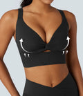 Halara UltraSculpt Light Support Molded Cups Push-Up Yoga Sports Bra