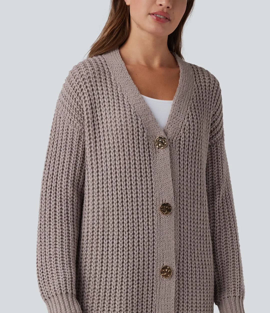 Button Fly Casual Longline Cardigan