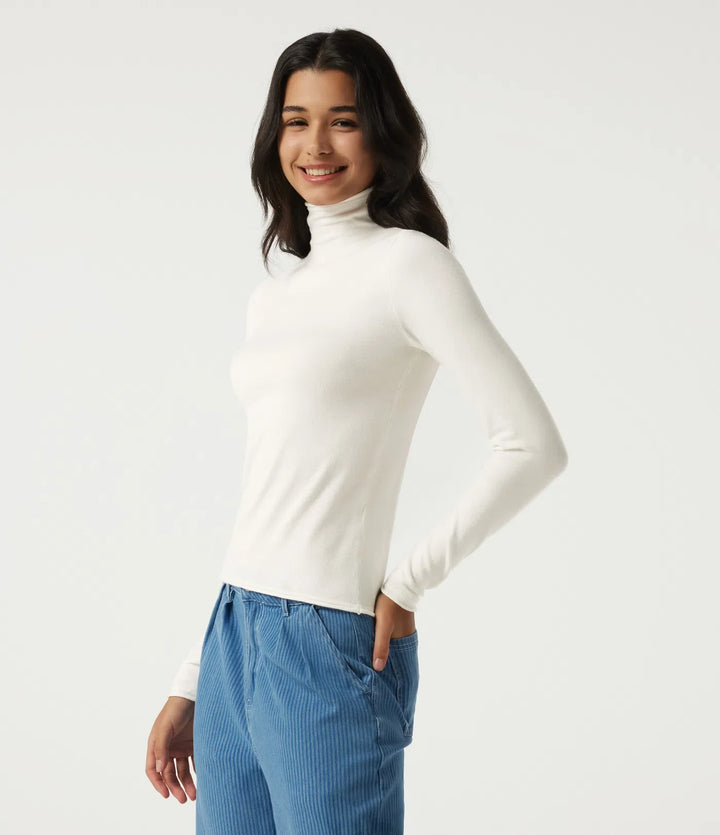 High Neck Long Sleeve Work Sweater