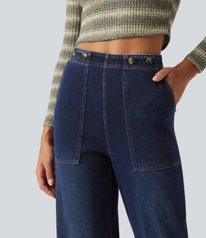 Halara Flex High Waisted Wide Leg Jeans with Pockets