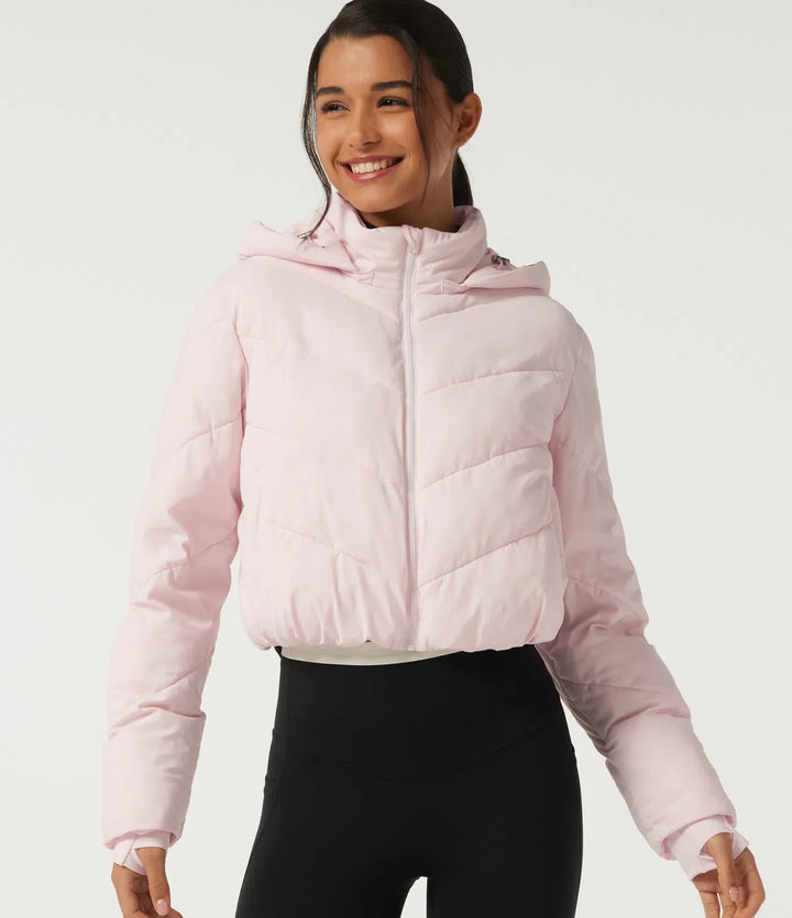 PuffFlex Hooded Long Sleeve Casual Padded Jacket with Pockets