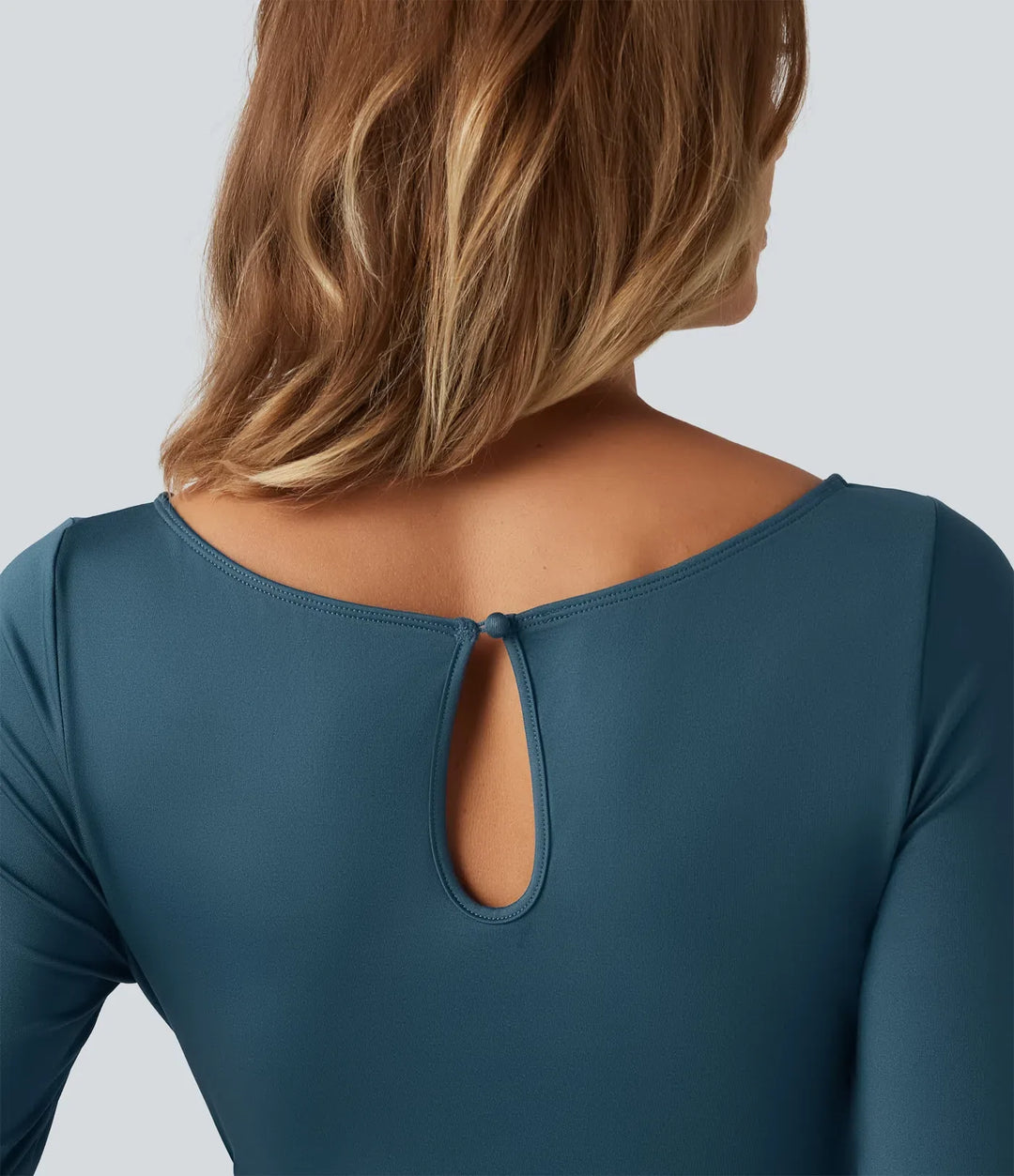 Boat Neck Long Sleeve Wide Leg Ruched Casual Jumpsuit with Pockets-Easy Peezy Edition