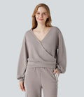 V Neck Long Sleeve Casual Sweatshirt