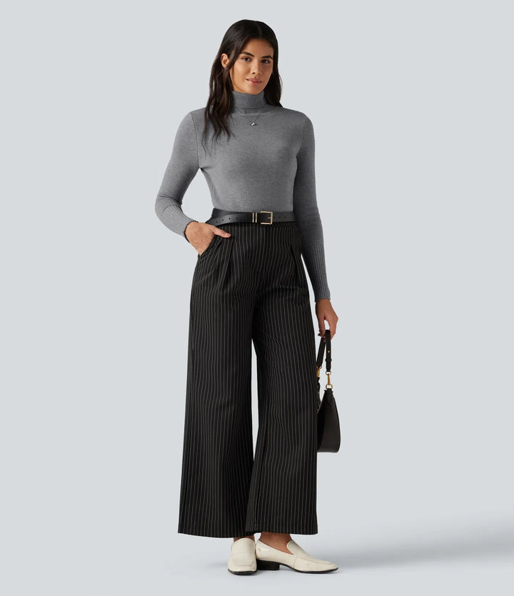 High Neck Long Sleeve Casual Sweater