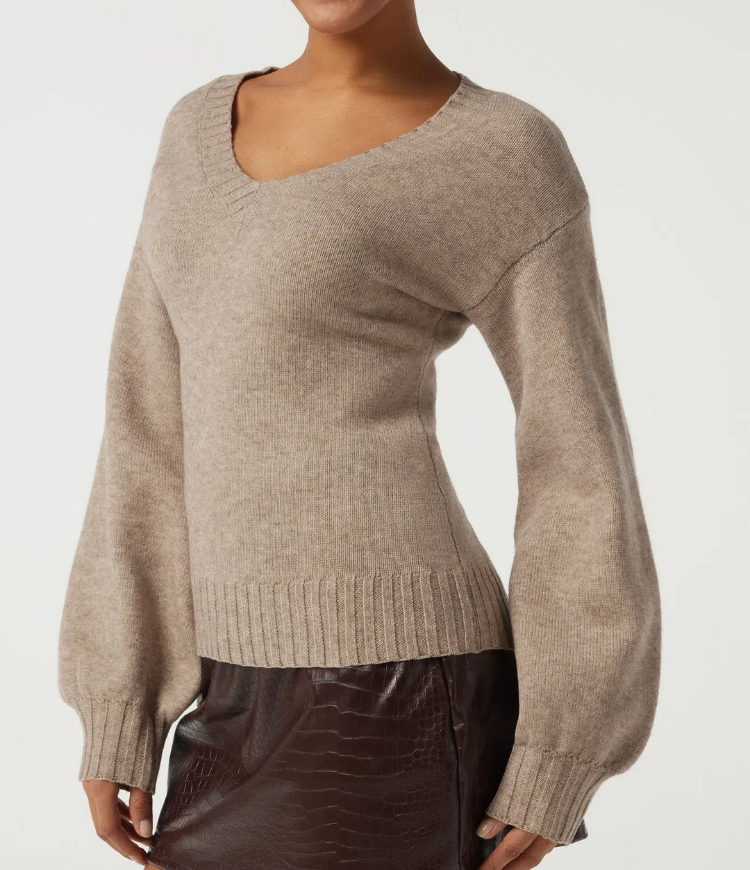 V Neck Long Sleeve Casual Sweater