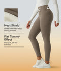 Halara UltraSculpt Heat High Waisted Tummy Control Fleece Yoga Leggings with Pockets