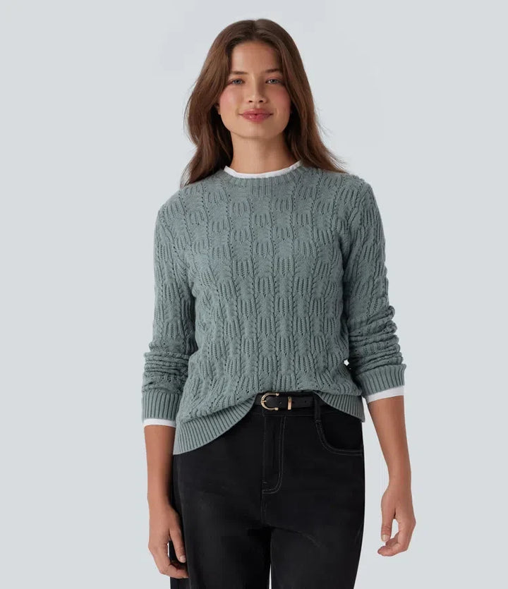 Round Neck Long Sleeve Casual Sweater