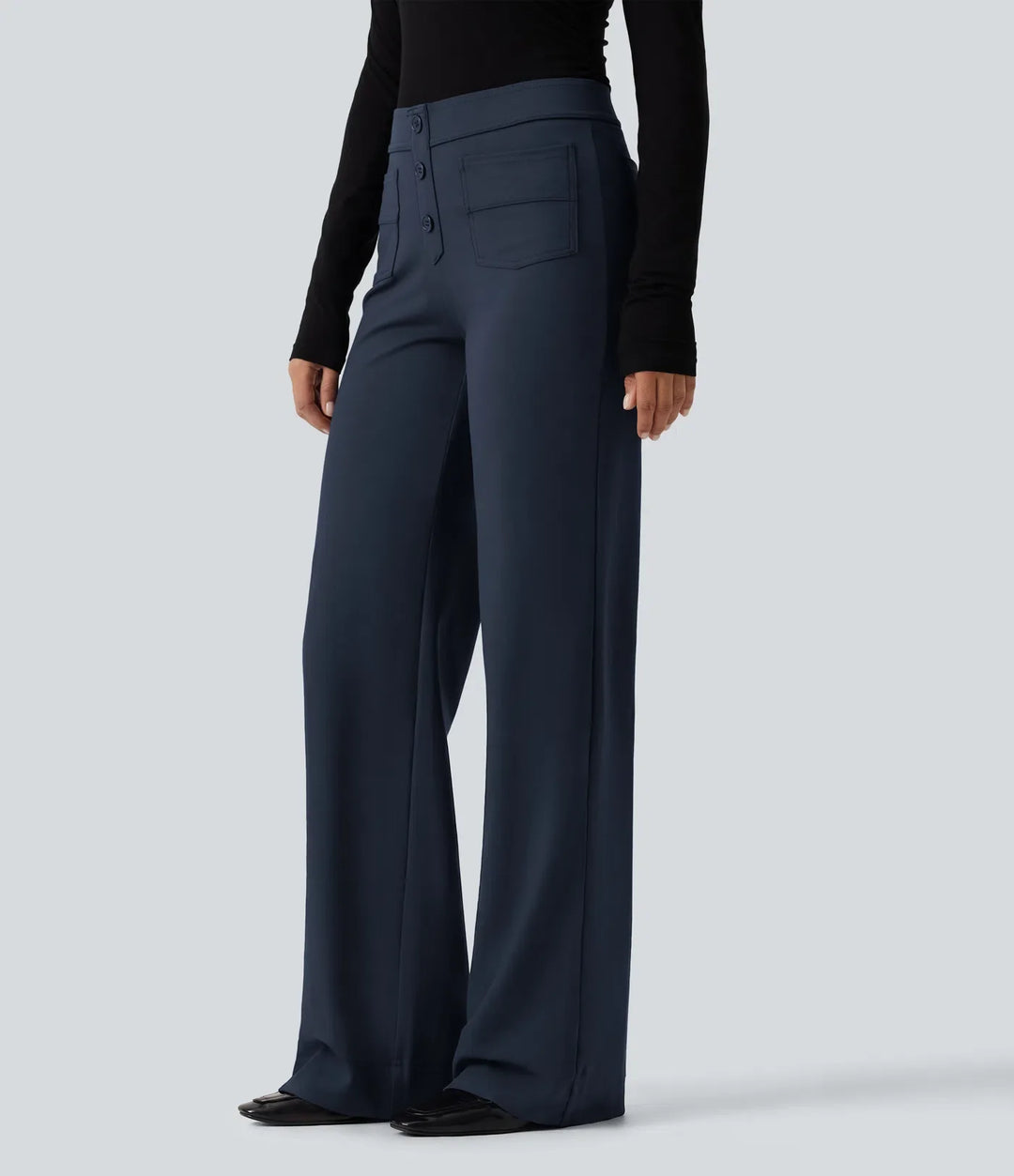 Halara Flex DayStretch Low Rise Straight Leg Work Pants with Pockets