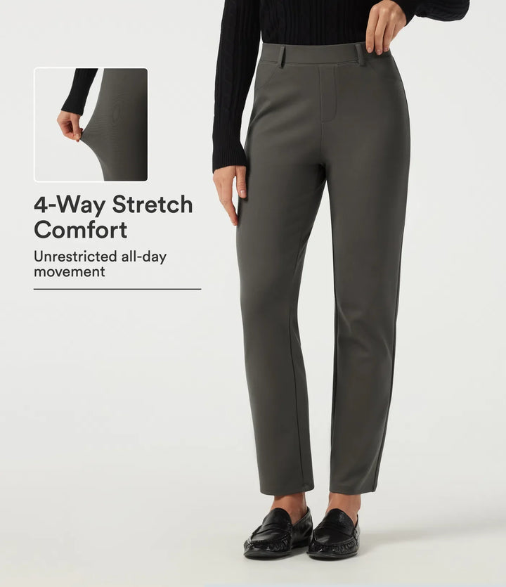 Halara Flex Mid Rise Straight Leg Work Pants with Pockets