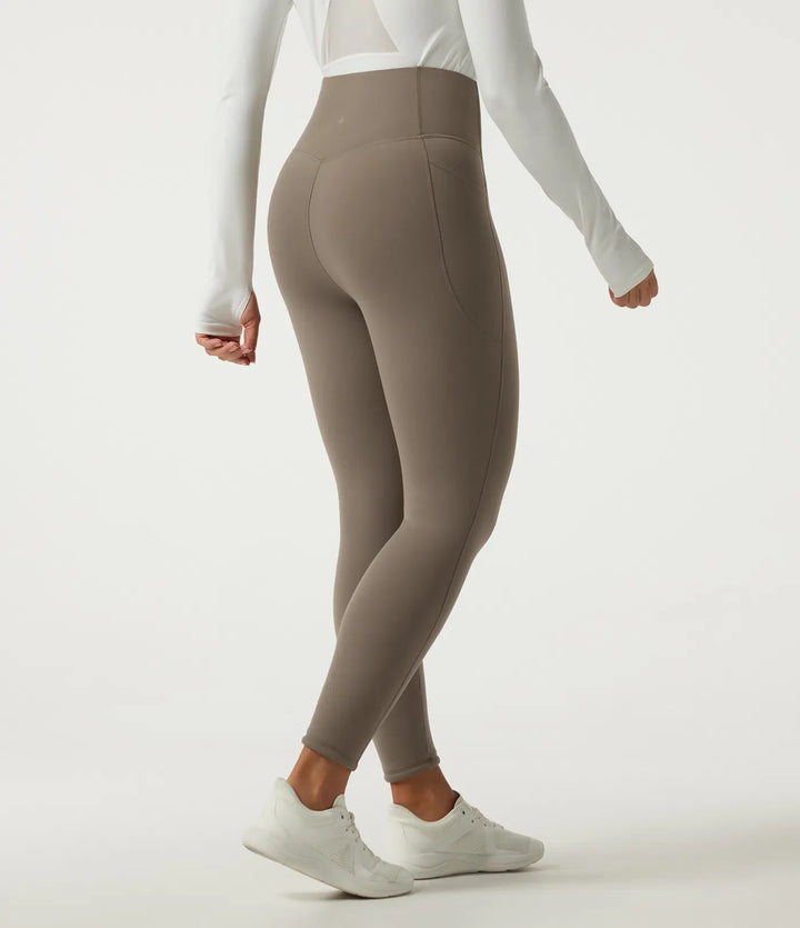 Halara UltraSculpt Heat High Waisted Tummy Control Fleece Yoga Leggings with Pockets
