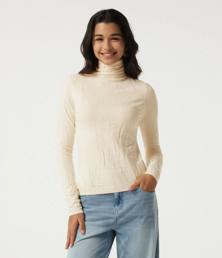 High Neck Long Sleeve Slim Work Sweater