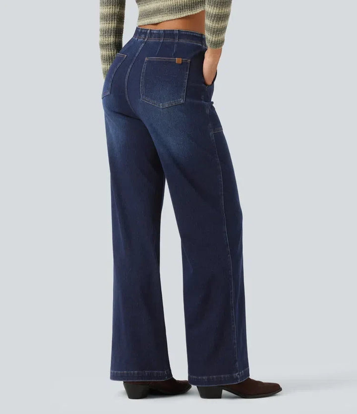 Halara Flex High Waisted Wide Leg Jeans with Pockets