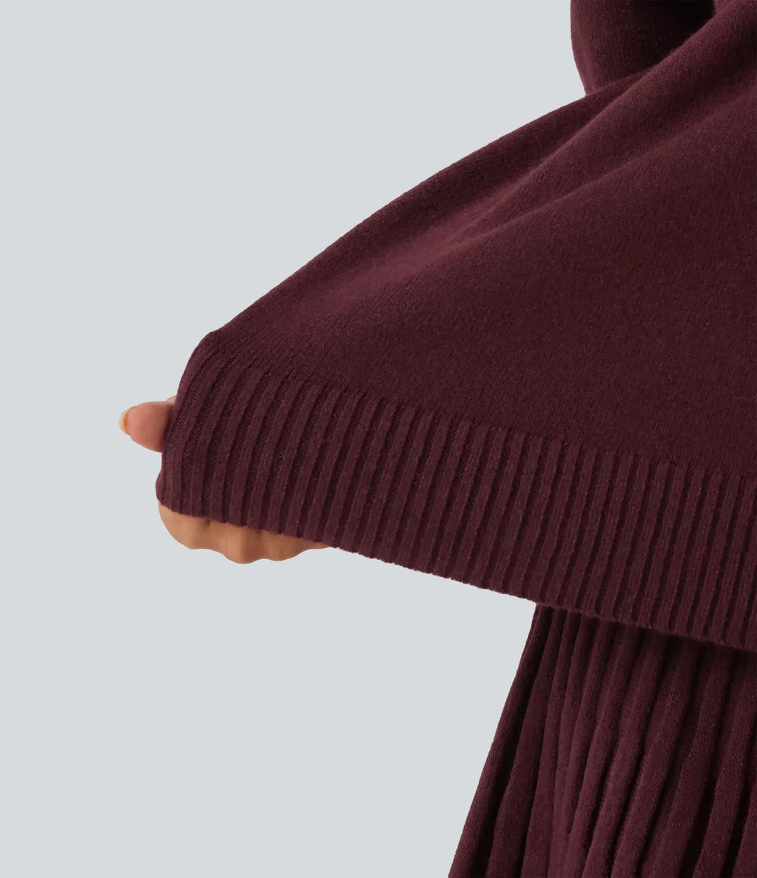 High Neck Long Sleeve Casual Sweater
