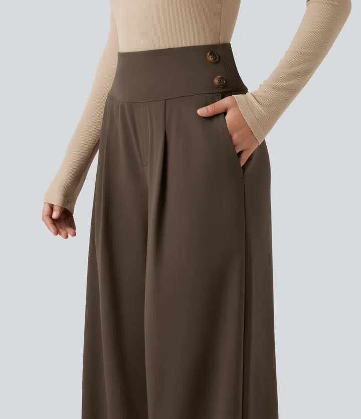 Halara Flex High Waisted Wide Leg Work Pants with Pockets