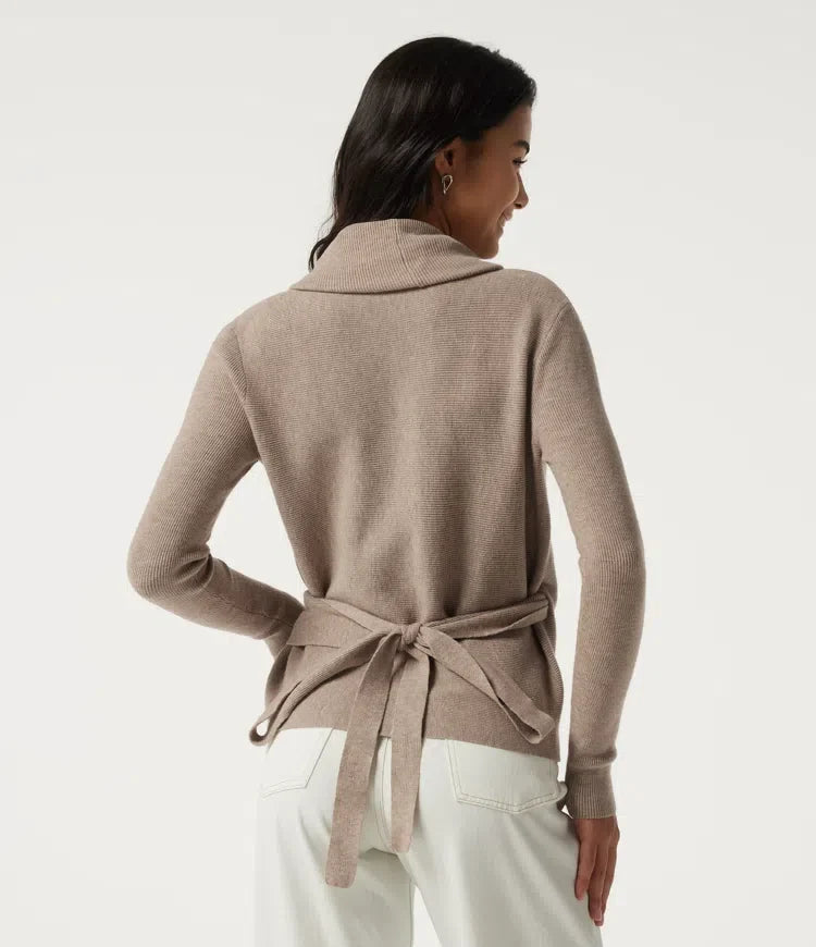 Cowl Neck Long Sleeve Stacked Casual Sweater