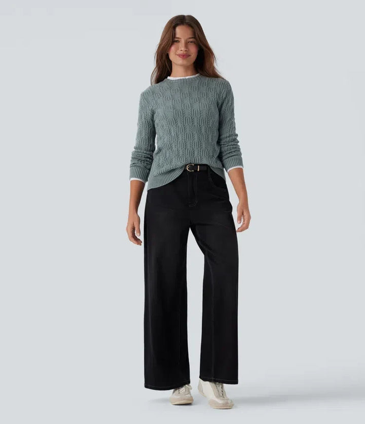 Round Neck Long Sleeve Casual Sweater