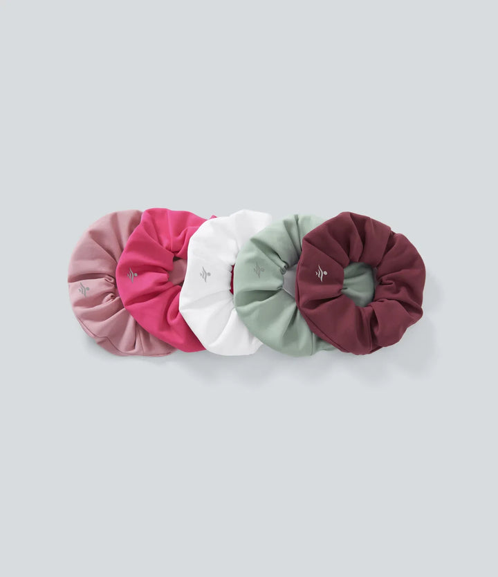 SoftlyZero Plush Solid Pleated Scrunchie-Surprise Color