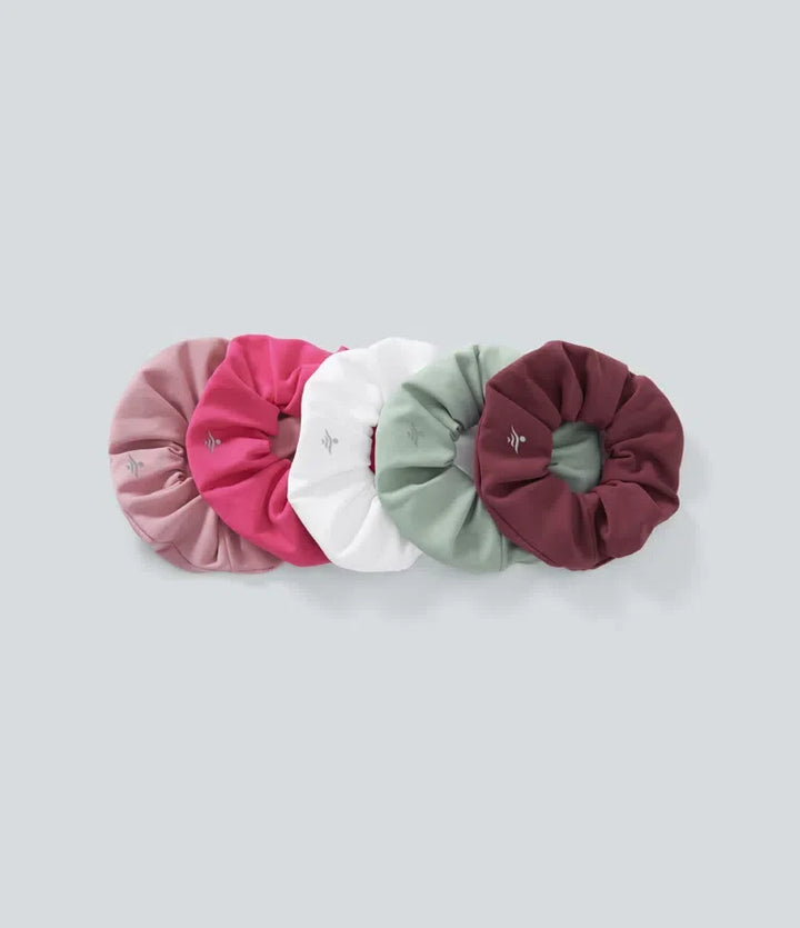 SoftlyZero Plush Solid Pleated Scrunchie-Surprise Color