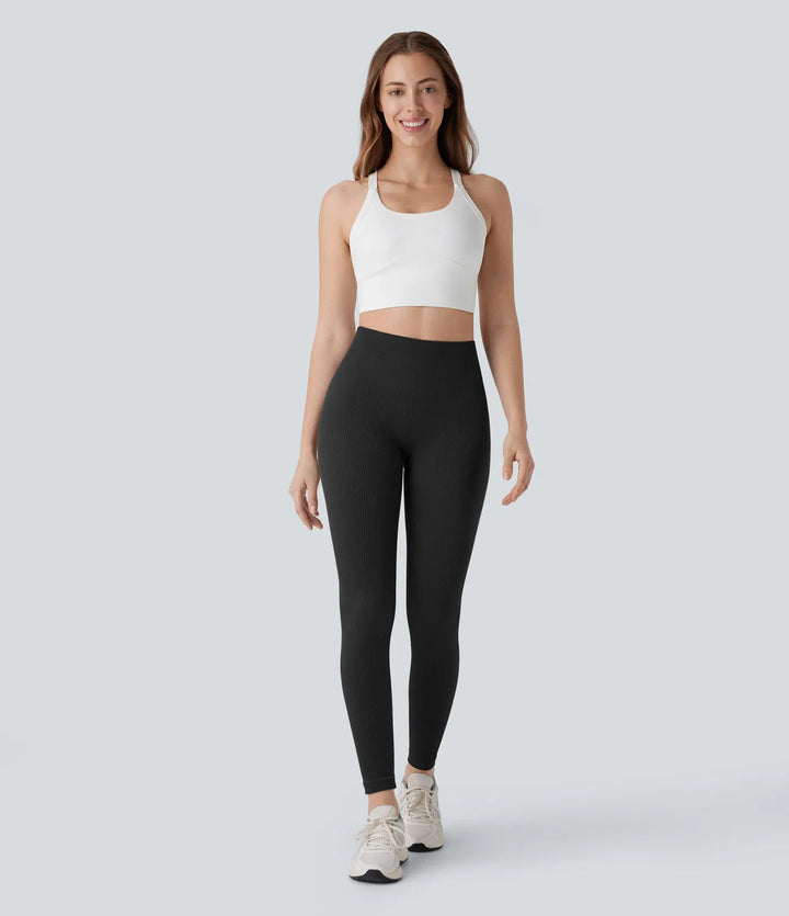 Seamless Flow High Waisted Tummy Control Butt Lifting 7/8 Yoga Leggings