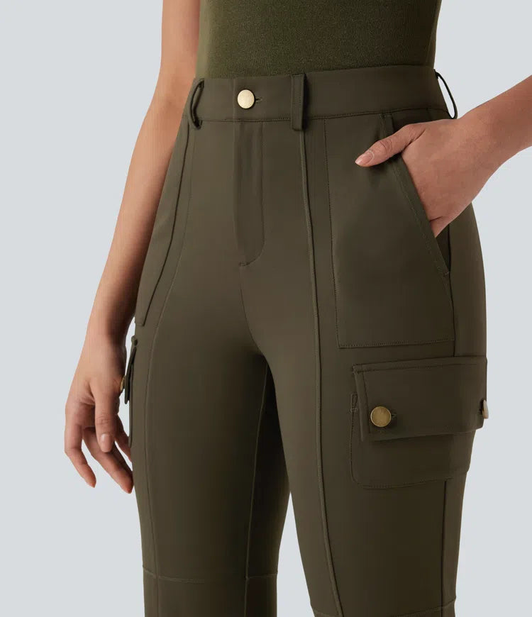 DayStretch Mid Rise Pockets Hiking Cargo Bootcut Pants