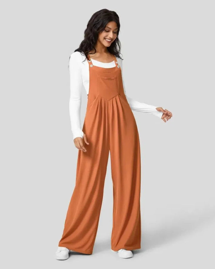 Pockets Waffle Casual Plus Size Jogger Overalls