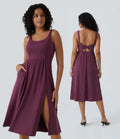 Padded Midi Casual Dress A-D Cups