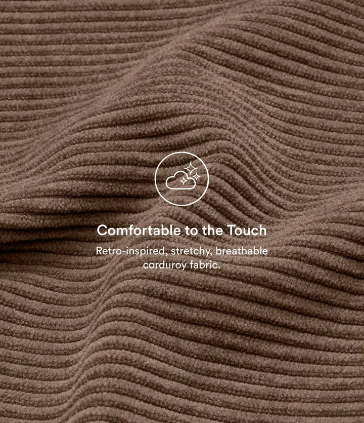 Mid Rise Zipper Pocket Corduroy Casual Pants