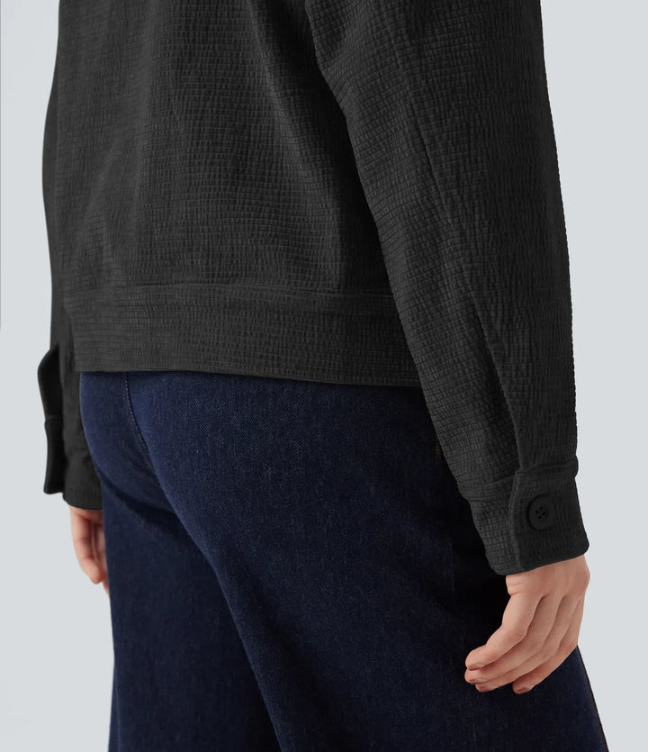 Long Sleeve Casual Jacket with Pockets