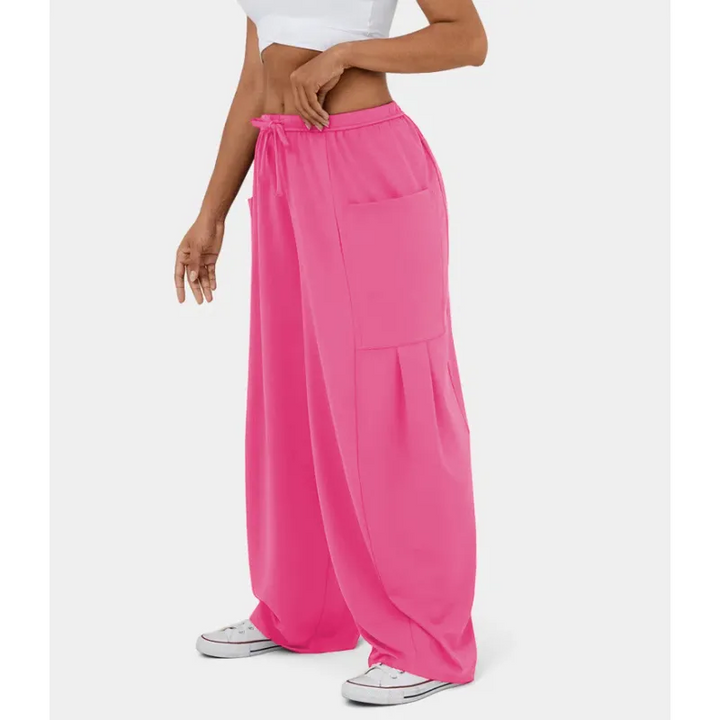 DayStretch High Waisted Barrel Leg Dance Pants with Pockets