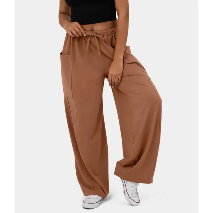 DayStretch High Waisted Barrel Leg Dance Pants with Pockets