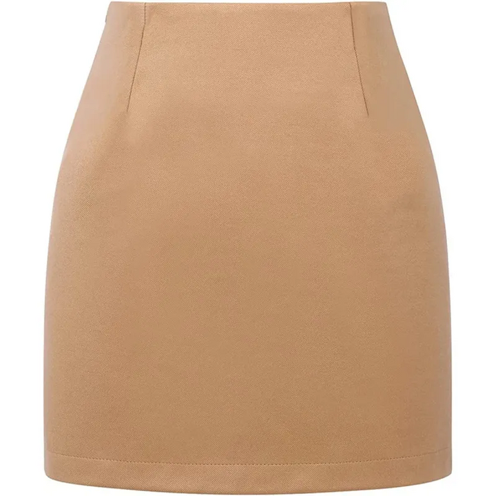 High Waisted 2-in-1 Houndstooth Plaid Mini Work Skirt
