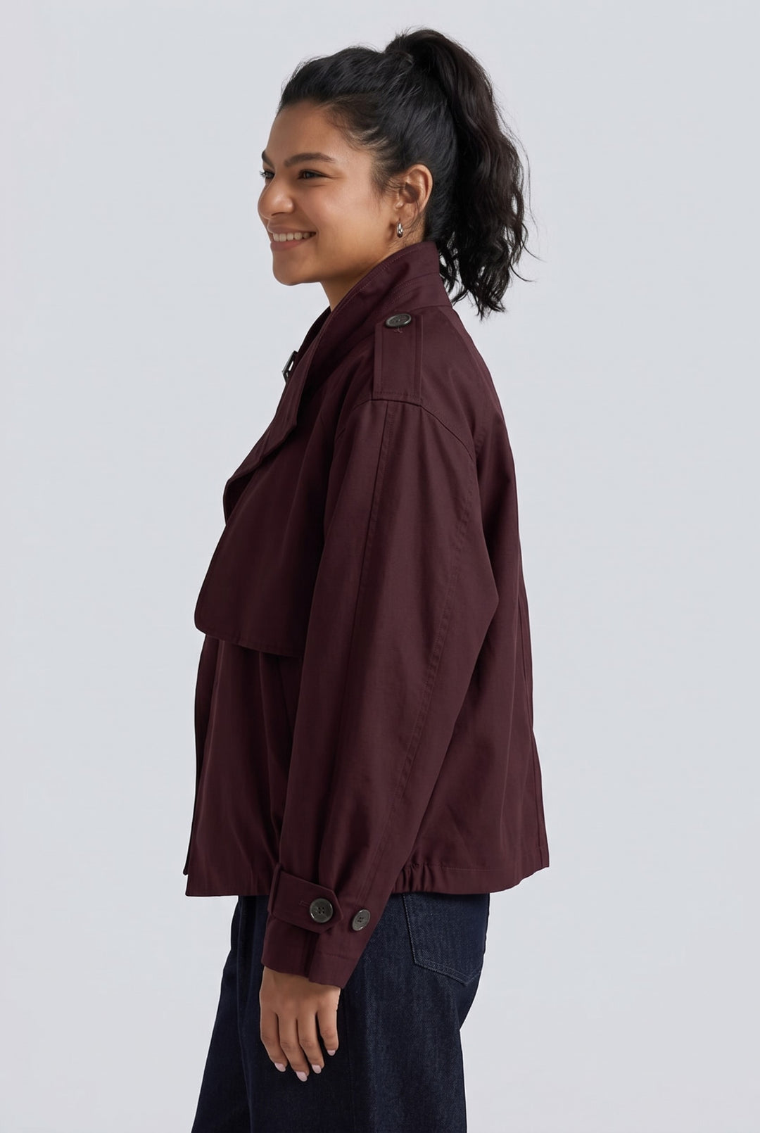Hooded Long Sleeve Casual Jacket with Pockets