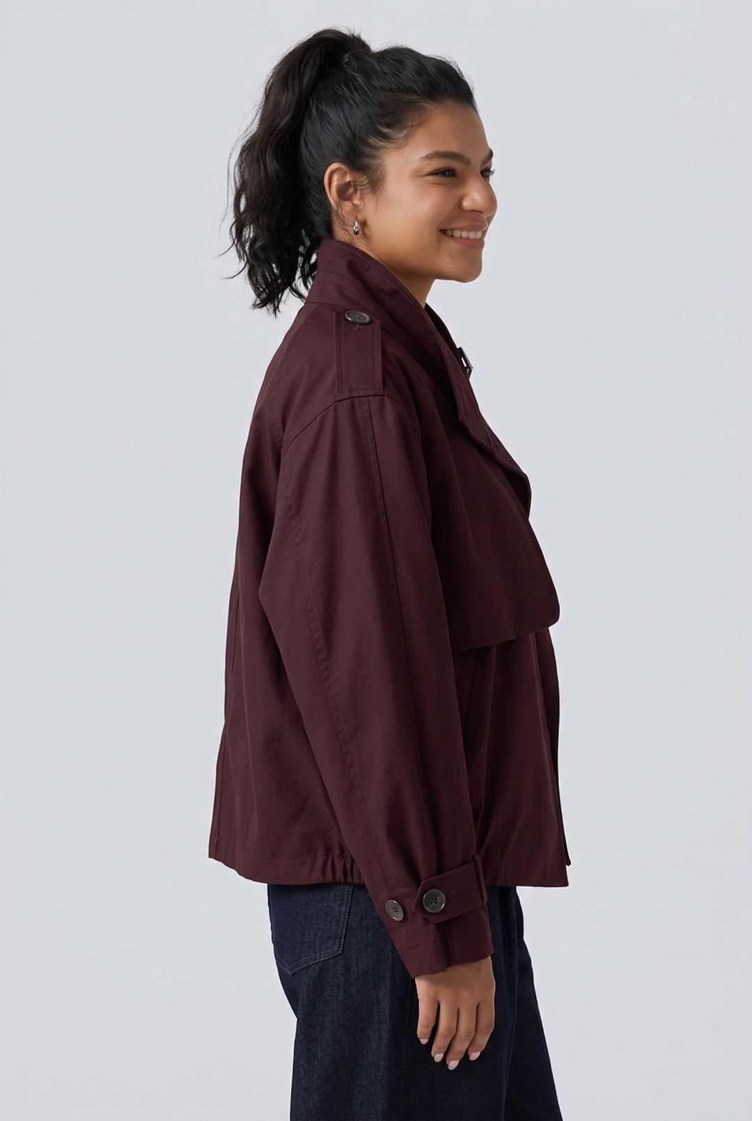 Hooded Long Sleeve Casual Jacket with Pockets