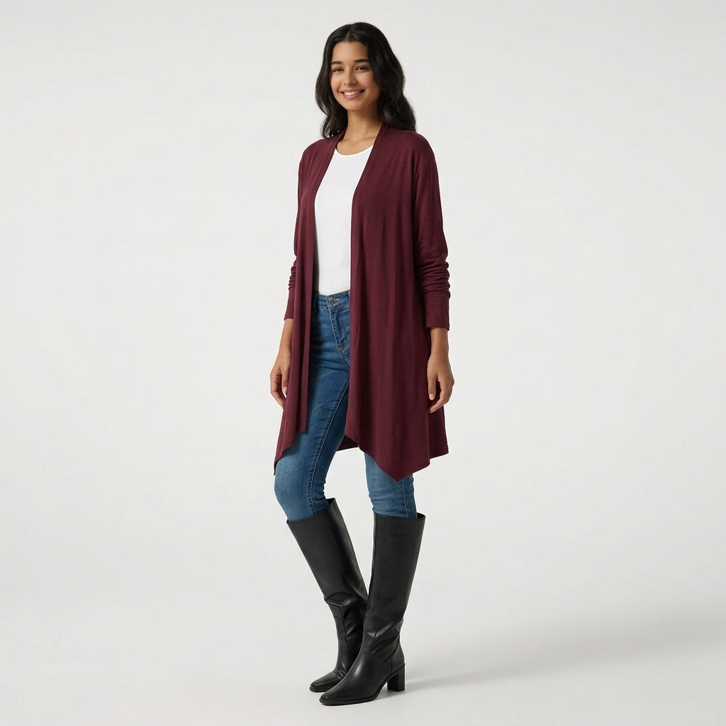 Raglan Long Sleeve Casual Cardigan with Pockets