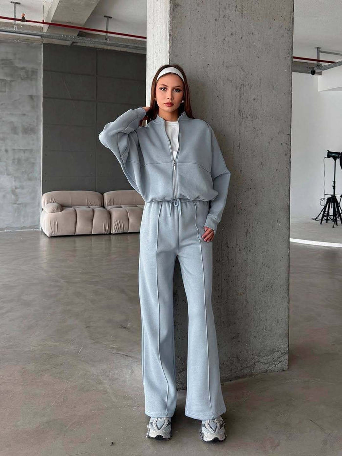 Brooke | Zip-Up Jacket and Wide-Leg Pants Set for Women