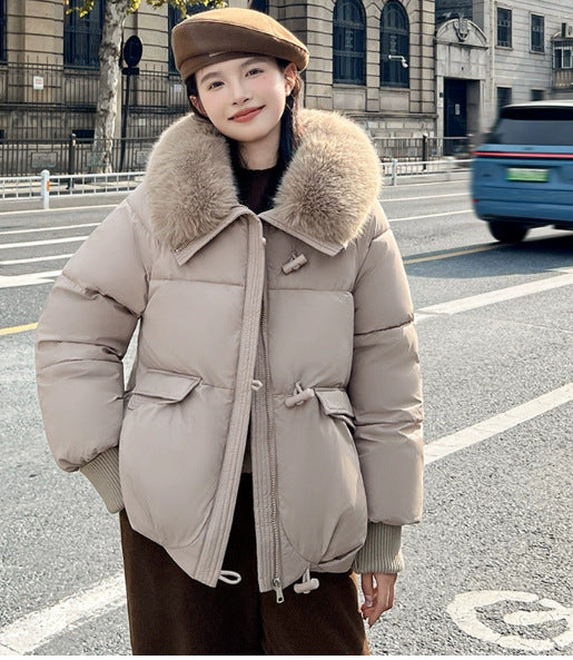 Avery | Short Puffer Jacket with Big Faux Fur Collar
